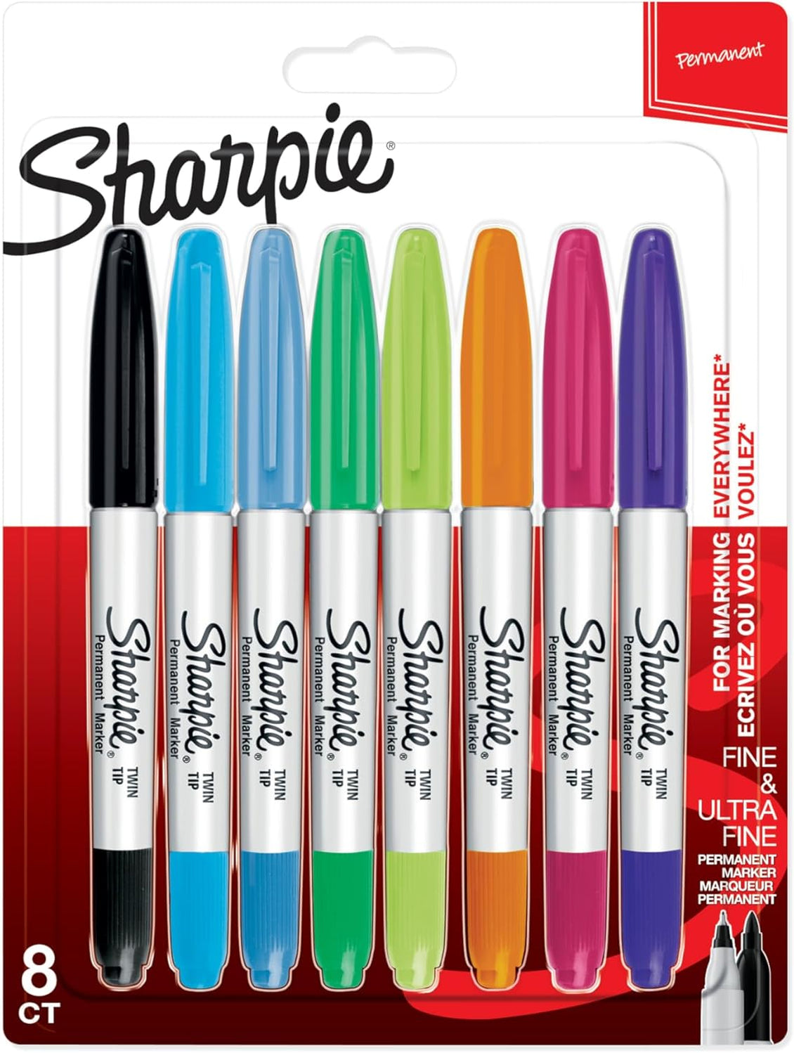 Sharpie Twin Tip Permanent Markers – 8 Pack | Monsters Ink