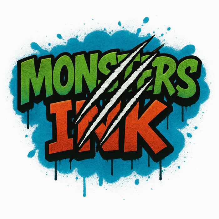 Monsters Ink Brand Sticker - Graffiti Scratch