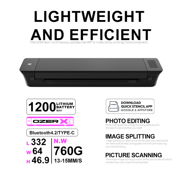 OZER Wireless X Thermal Stencil Printer