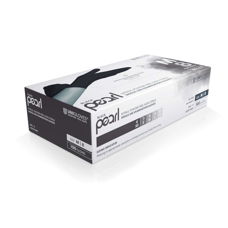 Unigloves Black Pearl Nitrile Gloves (Various Sizes)