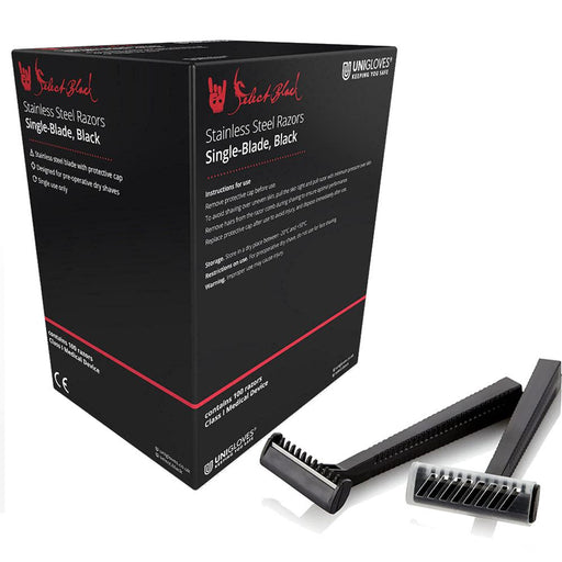 Unigloves Select Black Razors (Box of 100)