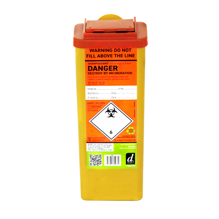 Sharpsguard Orange Sharps Bin (Various Sizes)
