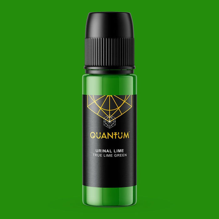 Quantum Urinal Lime lime green tattoo ink bottle by Quantum Tattoo Inks