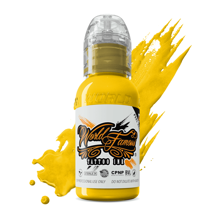 World Famous Ink Great Wall Yellow Tattoo Ink 30ml (1oz)