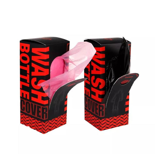 Wash Bottle Covers (Various Colours) Pink and black 