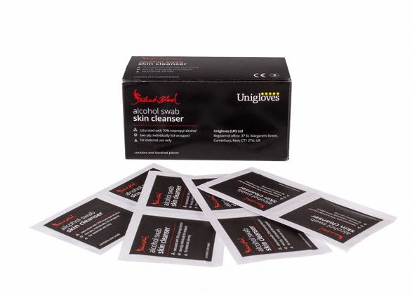 Uniglove Select Black Alcohol Swabs (100 Wipes)