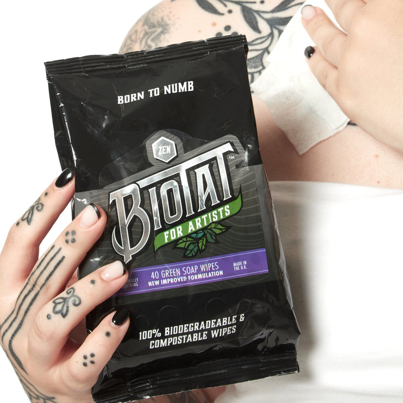 Biotat Numbing Green Soap Wipes (Standard & Zen)