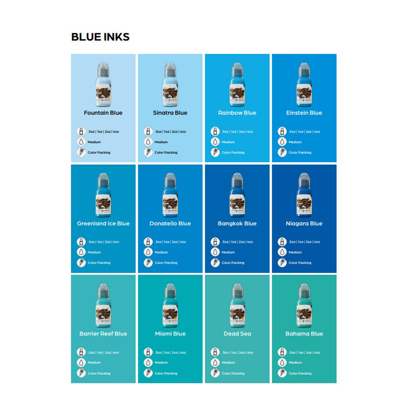 World Famous Einstein Blue Tattoo Ink 30ml (1oz)