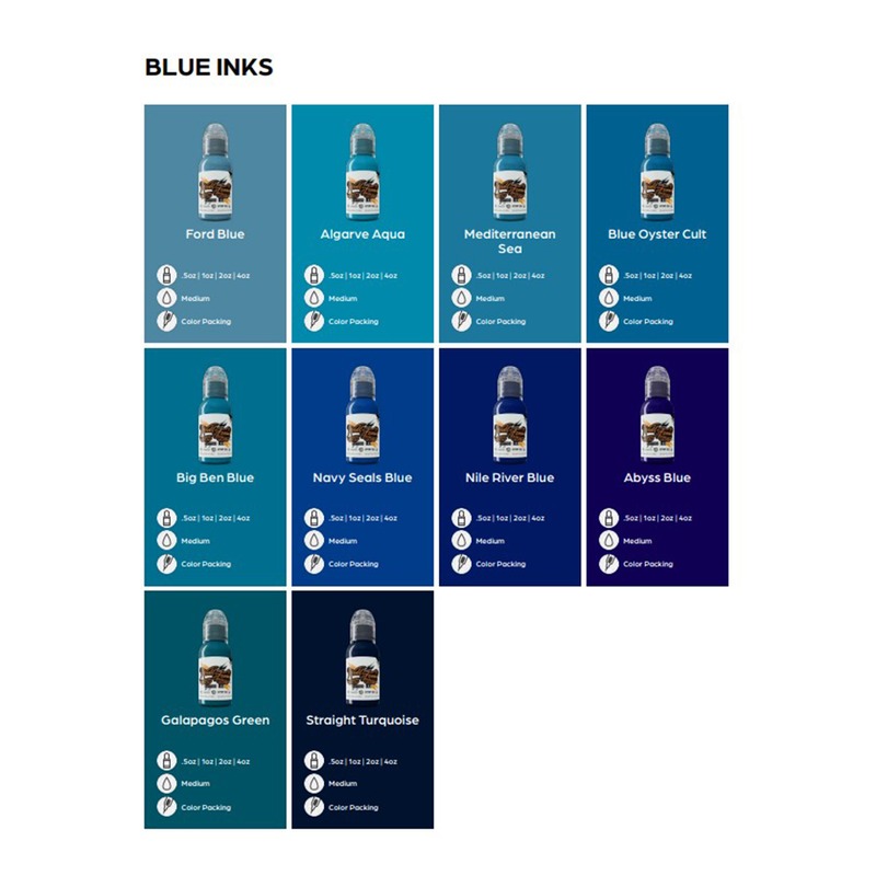World Famous Einstein Blue Tattoo Ink 30ml (1oz)