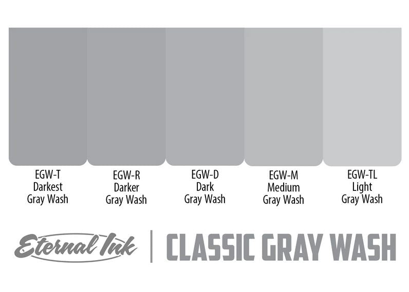 Eternal Ink Graywash Tattoo Ink Set (5 x 1oz Bottles)