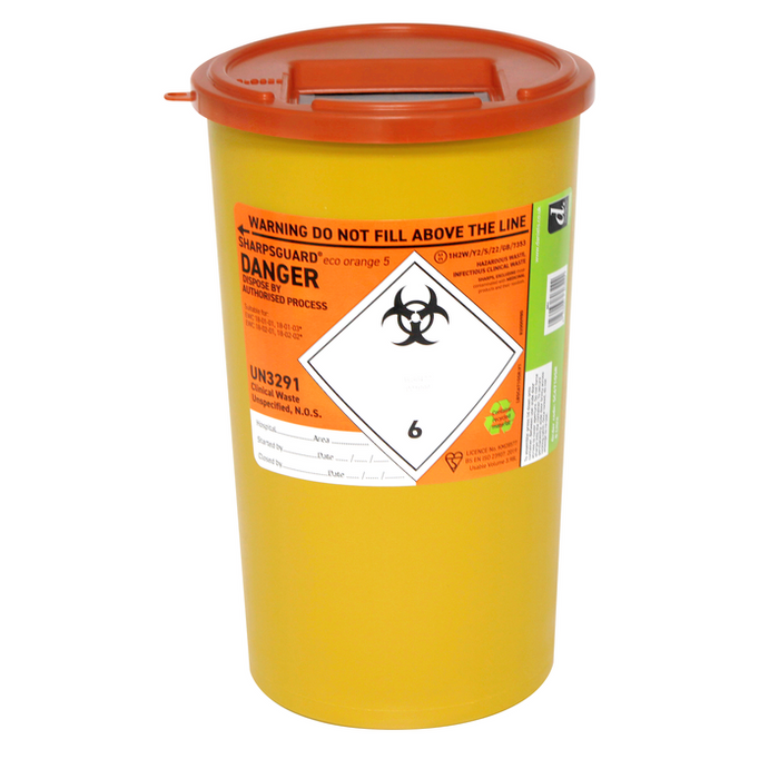 Sharpsguard Orange Sharps Bin (Various Sizes)