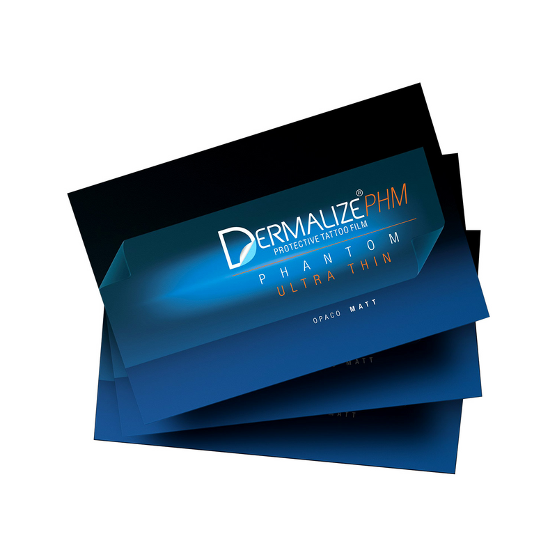 Dermalize Phantom Ultra-Thin Protective Tattoo Film – Roll (15cm x 10m) and Pack of 7 Sheets (15 x 10cm)