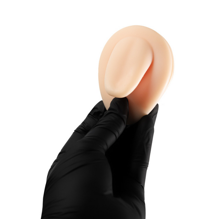 Silicone tongue model for piercing practice and jewellery display