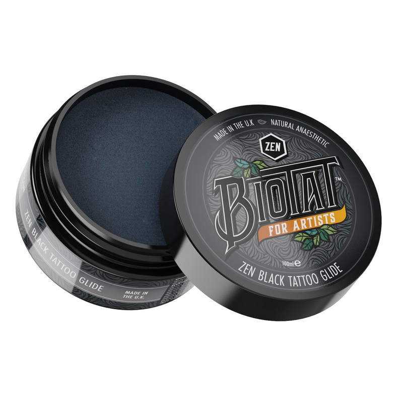 Biotat Zen Black Tattoo Glide container on a white background