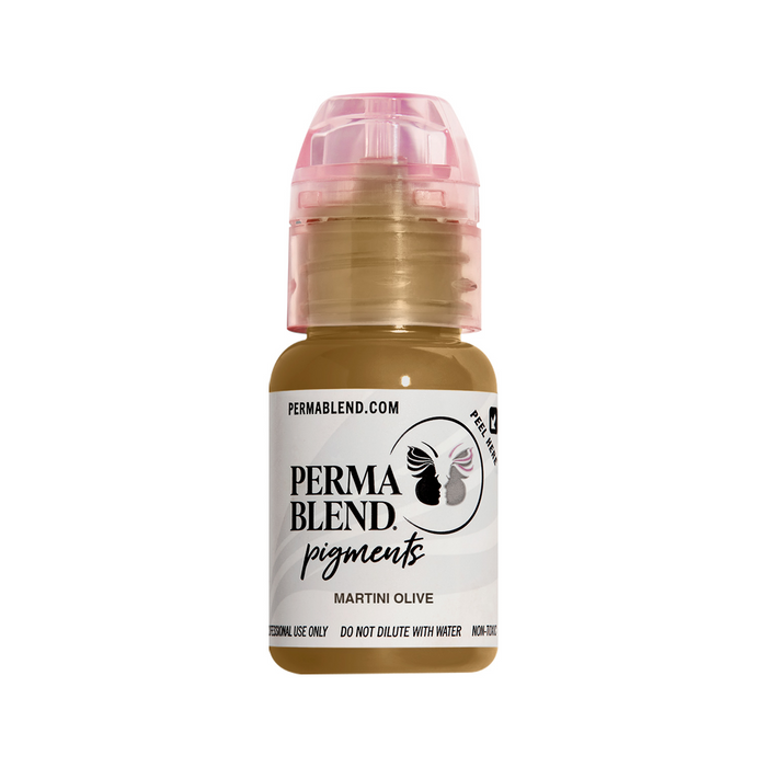 Perma Blend Martini Olive 15ml bottle – cool olive dark blonde PMU pigment