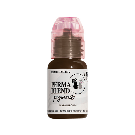 Perma Blend Warm Brown 15ml bottle – classic warm medium brown PMU pigment
