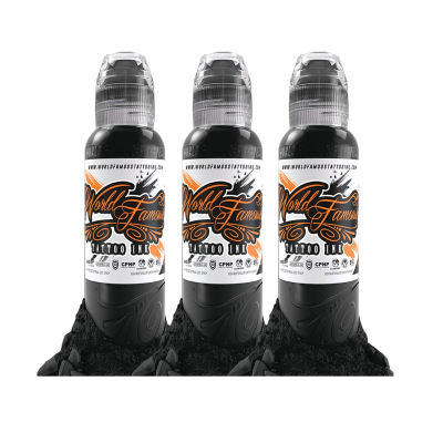 World Famous Ink Charcoal Grey Wash Bottle Set