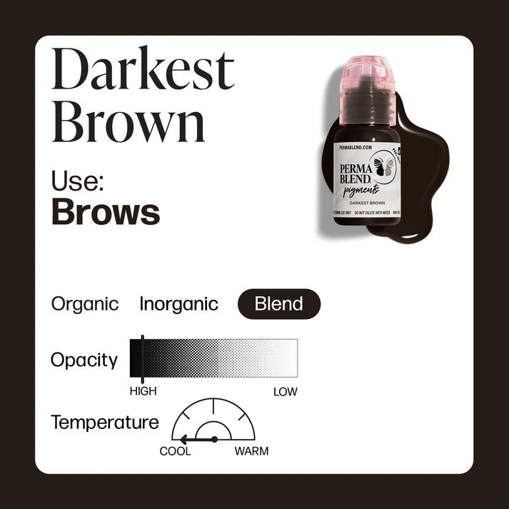 Perma Blend Brow Pigment 15ml Darkest Brown