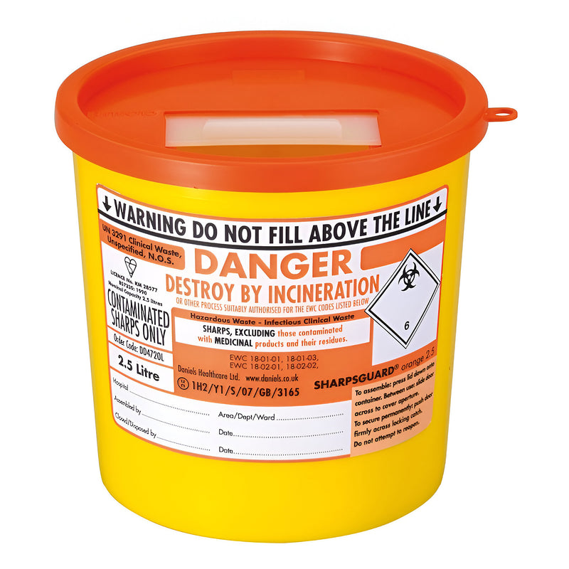Sharpsguard Orange Sharps Bin (Various Sizes)