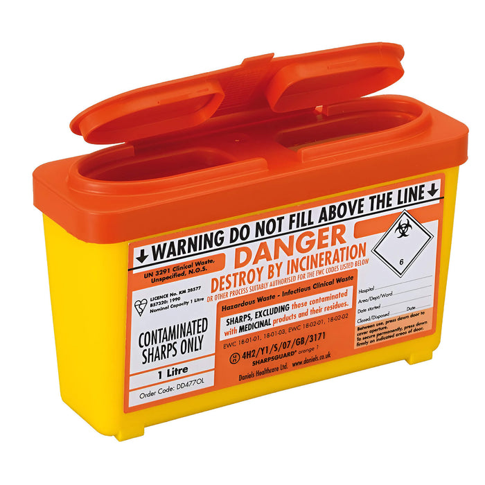 Sharpsguard Orange Sharps Bin (Various Sizes)