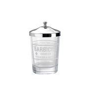 Barbicide Disinfecting Jar – Stainless-Steel and Glass Hygiene Container for Tattoo and Piercing Tools
