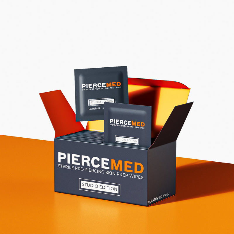 Piercemed Pre-Injection Alcohol Wipes (box of 100)