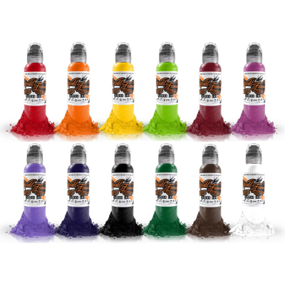 World Famous Complete Set  #1 of 12 Primary Colour Set 30ml (1oz)