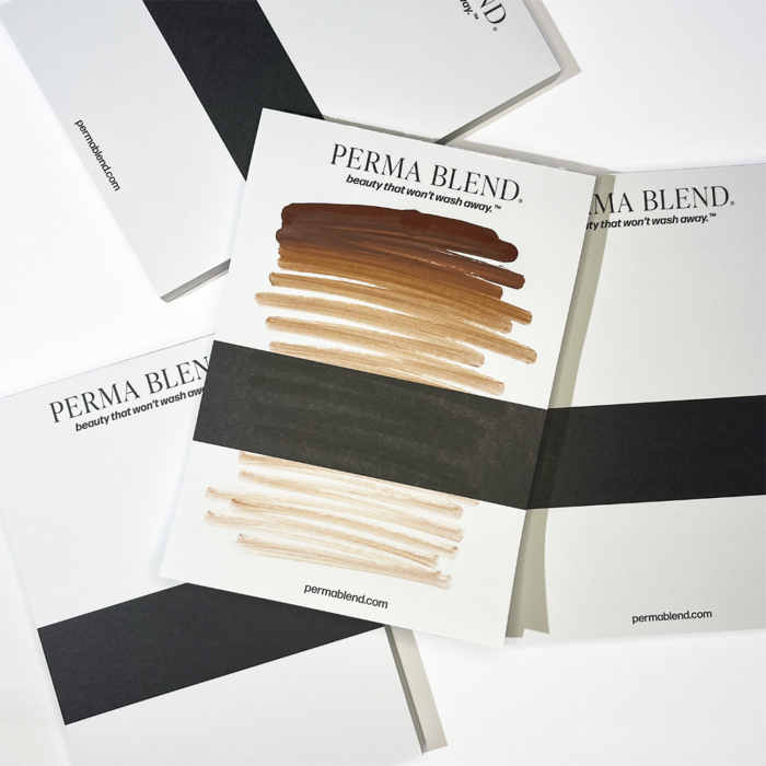 PMU Pigment Drawdown Pad – 100 Sheets | White or Skin Tone Gradient