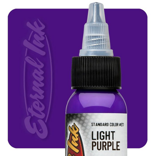 Eternal Ink Light Purple tattoo ink bottle with soft vibrant purple pigment for professional tattoo artists