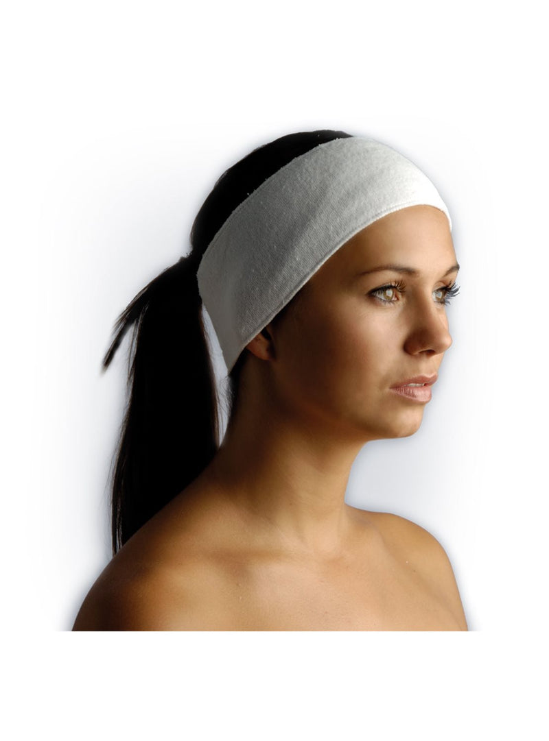 Headband with Velcro Fastening Black / White