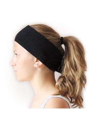 Headband with Velcro Fastening Black / White