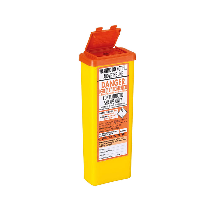 Sharpsguard 0.5 Ltr Compact Sharps Bin with Non Return Valve