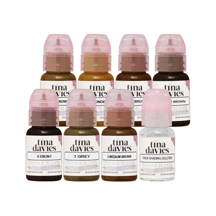 Tina Davies I Love Ink Eyebrow Collection - Complete Set of 8 Bottles