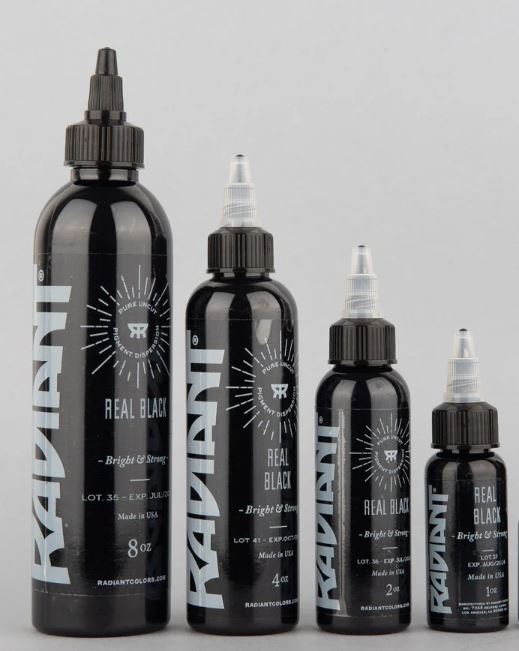 Radiant Color Real Black Tattoo Ink (Various Sizes)