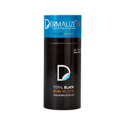A roll of Dermalize Total Black Sun Block Barrier Film, which is a tattoo protection shield designed to be applied aftercare to protect against sun exposure.
