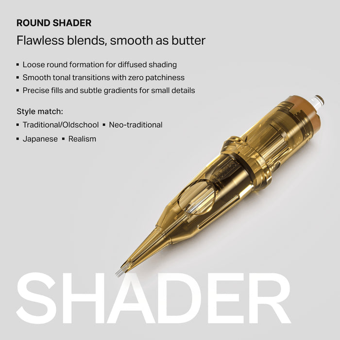 Kwadron Cartridges Round Shader -  Medium Taper (RSMT) - Box of 20