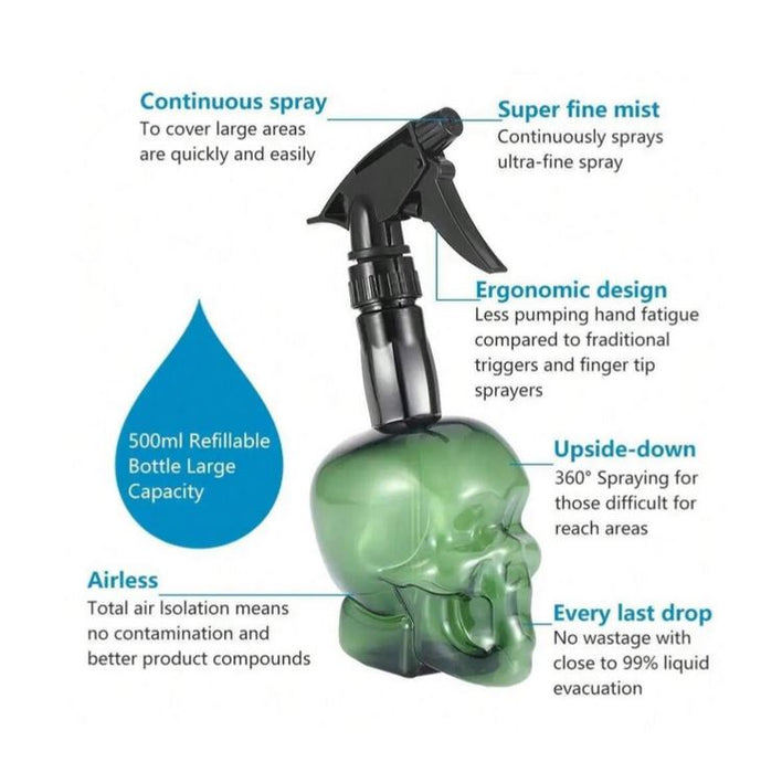 Skull Spray Bottle 500ml (Various Colours)