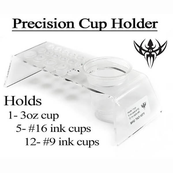 3oz Cup & Ink Cup Holder - #9 & #16 Ink Cups - Acrylic Stand