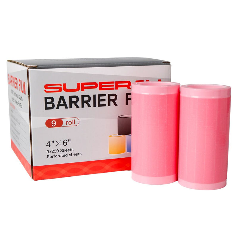 Superay Barrier  Film 4"X6" (9 Rolls x 250 Sheets) Clear & Pink