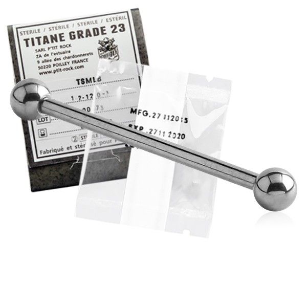 Titanium Micro Straight Barbell Sterile