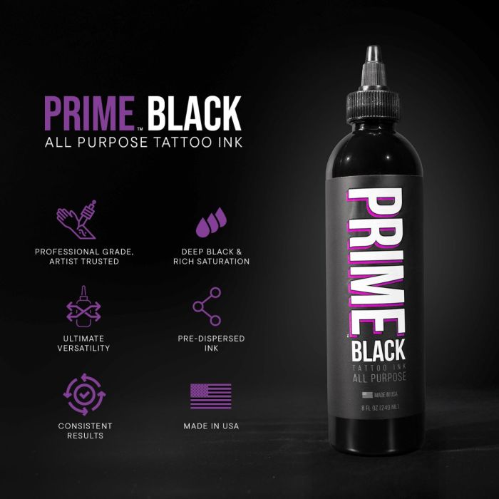 Prime Black Ink 240ml  8oz