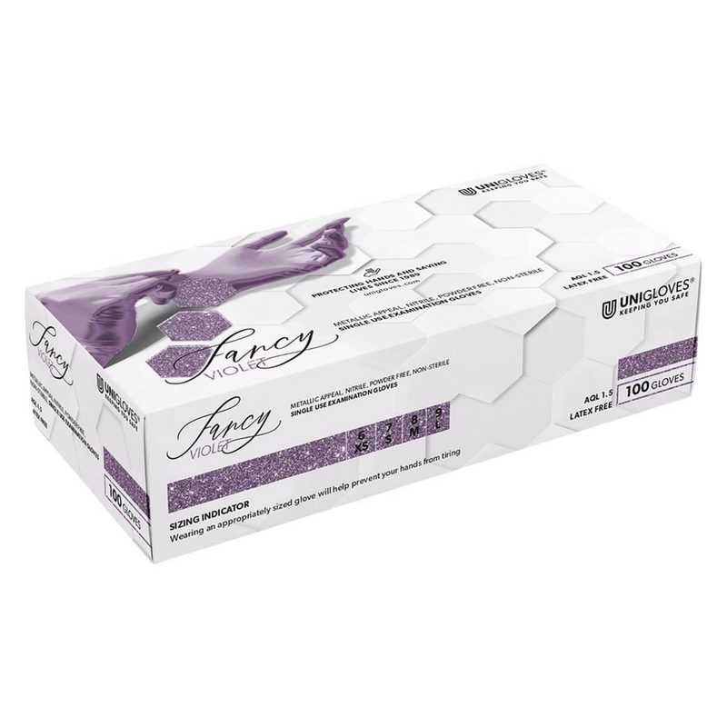 Uniglove Fancy Violet Case of 10 Boxes (Various Sizes)
