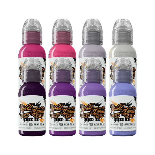 World Famous Ink Jenna Kerr Jenstones Set 30ml professional tattoo ink collection with gemstone-inspired colours