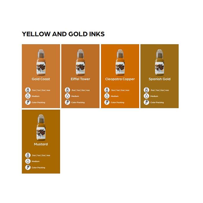 World Famous Dubai Gold Tattoo Ink 30ml (1oz)