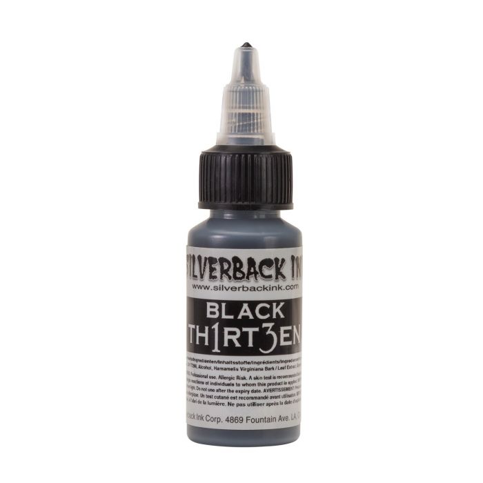Silverback Ink Black Th1rt3en Tattoo Ink (Various Sizes)