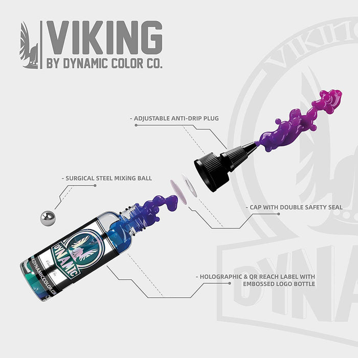 Dynamic Color Viking Azure Blue Tattoo Ink 30ml (1oz)