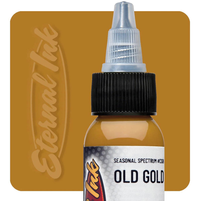 Eternal Ink Chukes Seasonal Spectrum Old Gold Tattoo Ink 30ml (1oz)