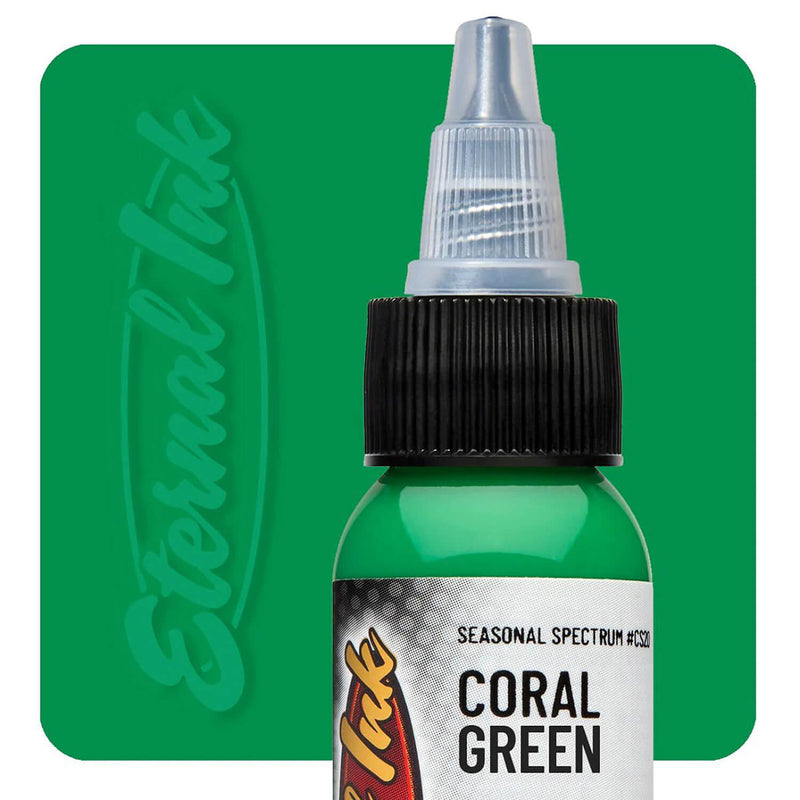 Eternal Ink Chukes Seasonal Spectrum Coral Green Tattoo Ink 30ml (1oz)