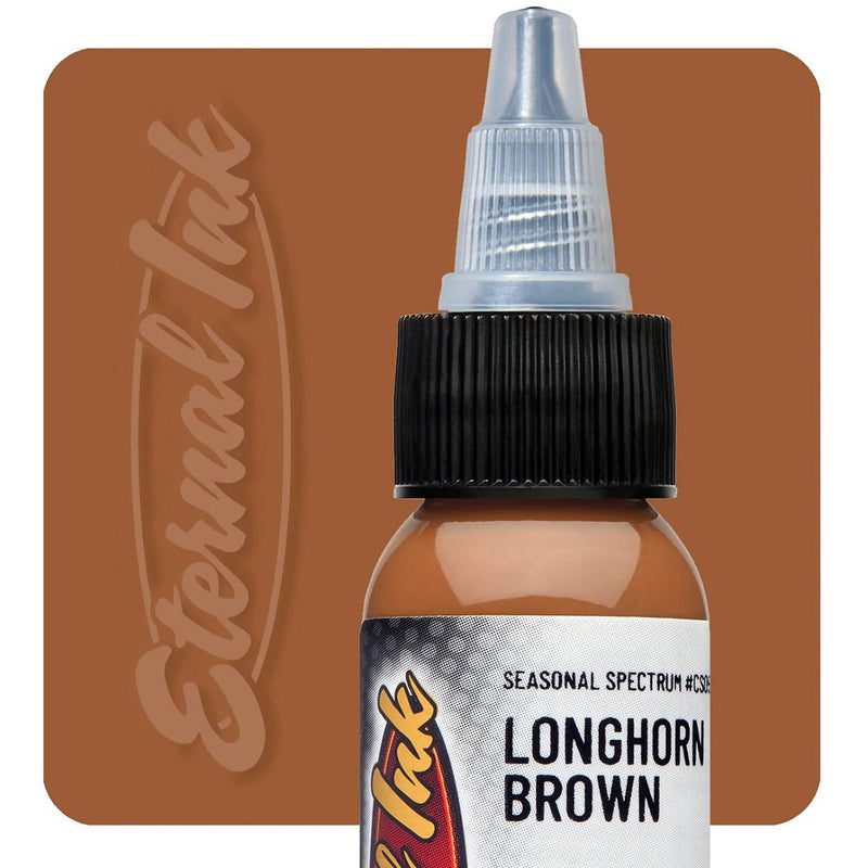 Eternal Ink Chukes  Seasonal Spectrum Longhorn Brown Tattoo Ink 30ml (1oz)