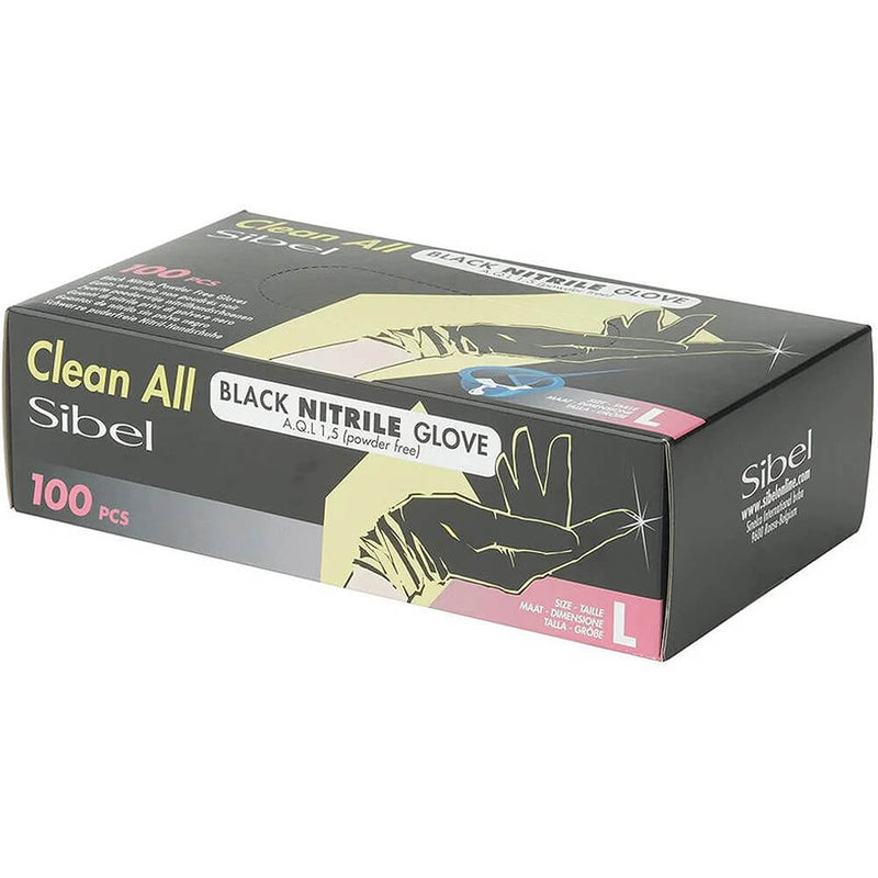 Sibel Black Nitrile Gloves (Pack Of 100)